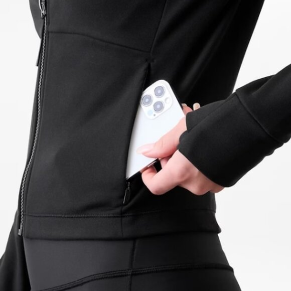 Athleta Unstoppable Cropped Full Zip Black M - Picture 2 of 4